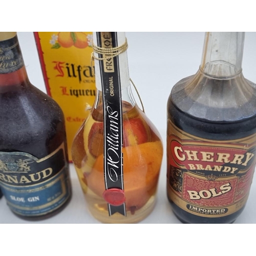 124 - Eight bottles of Liqueur and similar, to include a 1 litre Bols Cherry Brandy; and a 24 fl.oz. Sloe ... 