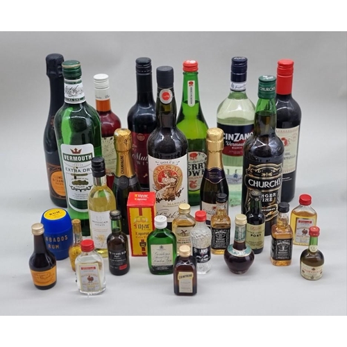 128 - A mixed lot, to include Vermouth. 