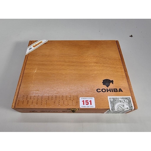 151 - Cigars: a box of eighteen Cohiba 'Esplendidos' cigars. (16)