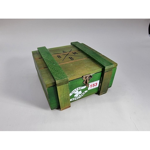 153 - Cigars: a box of twenty two Alec Bradley 'Black Market Filthy Hooligan' cigars, in green stained pin... 