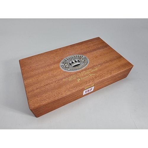 157 - Cigars: a box of twenty five Medallion Havana cigars, each in metal tube. (25)