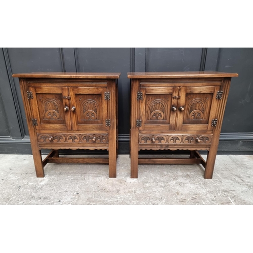 1004 - A pair of 'Bevan Funnell' oak side cabinets, 68.5cm wide. (2)