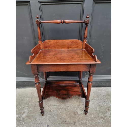 1062 - An unusual mahogany washstand, 63.5cm wide.