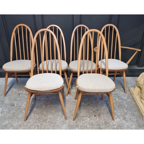 1117 - A set of six Ercol Windsor dining chairs, to include an elbow chair. (6)