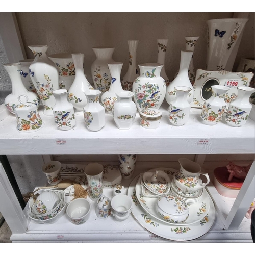 1159 - A collection of Aynsley porcelain, to include 'Cottage Garden' and 'Pembroke' pattern items. (two sh... 