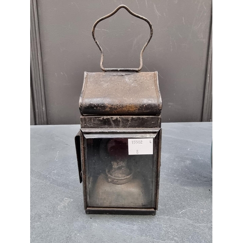 1197 - Railwayana: a BR(M) lantern; and another smaller lantern. (2)