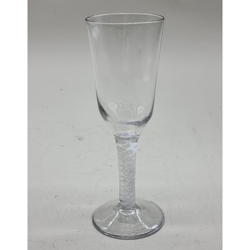 1250 - An 18th century English airtwist ale glass, 17.5cm high.