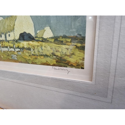 1280 - Paul Henry (Irish), 'Evening on Killray Bay'; 'Cottages, Connemara', a pair, each signed in pencil a... 