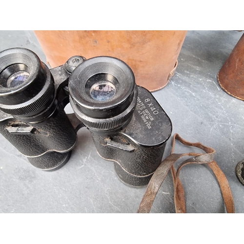 1301 - Three vintage pairs of binoculars, to include: a Zeiss pair. (3)