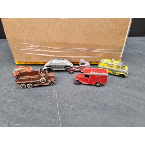 1307 - A collection of Corgi, Dinky and other similar diecast vehicles, (playworn).