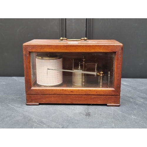 1322 - A mahogany barograph, labelled 'Kelvin Bottomley & Baird Ltd, Glasgow', 31.5cm wide.... 