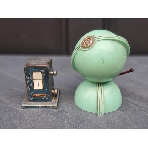 1349 - A 'British Astral' pale green Bakelite or early plastic 'Electric Cigarette Lighter', circa 1930s, 1... 