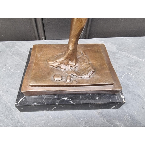 1430 - After Edgar Degas, 'Petite Arabesque', bronze, on marble base, 32cm high.