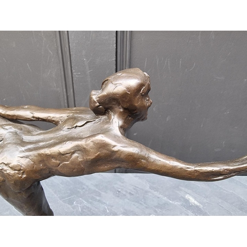 1430 - After Edgar Degas, 'Petite Arabesque', bronze, on marble base, 32cm high.