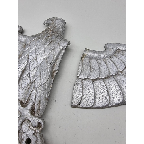 1512 - A German Third Reich aluminium State Eagle Hoheitszeichen, 68.5cm wide. (a.f.).Provenance: by repute... 