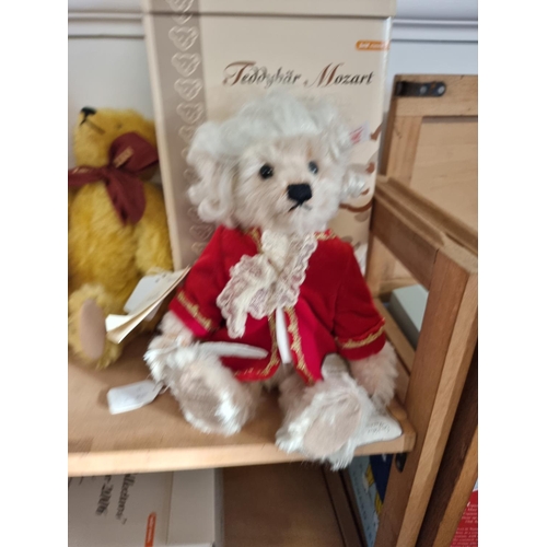 1516 - Four Steiff Teddy Bears, comprising: British Collector's Teddy Bear 2006; Little Drummer Boy; Mozart... 