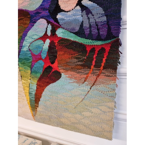 1520 - Michael Crompton, 'Setting Sun Rising Moon', circa 2018, woven tapestry, approx 104 x 66cm. Michael ... 