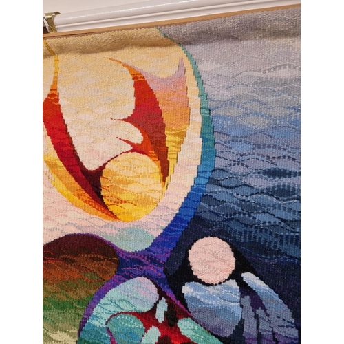 1520 - Michael Crompton, 'Setting Sun Rising Moon', circa 2018, woven tapestry, approx 104 x 66cm. Michael ... 