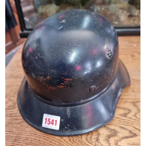 1541 - A German Third Reich Luftshutz Model 38 'Gladiator' helmet, black painted, marked RL238/3.... 