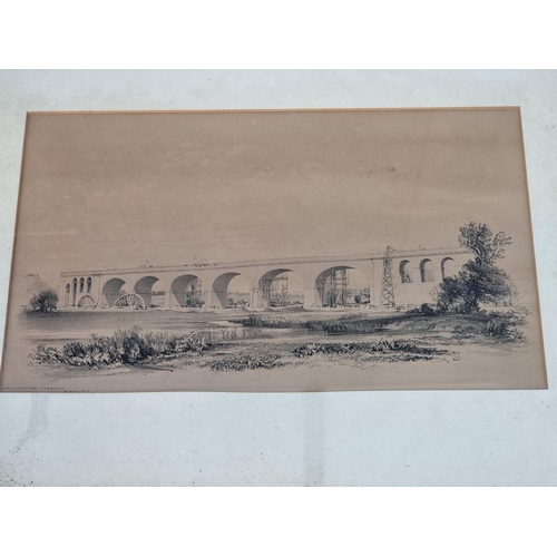 1570 - Railwayana: a group of lithographs, depicting bridges and viaducts, largest 23.5 x 34.5cm. (7)... 