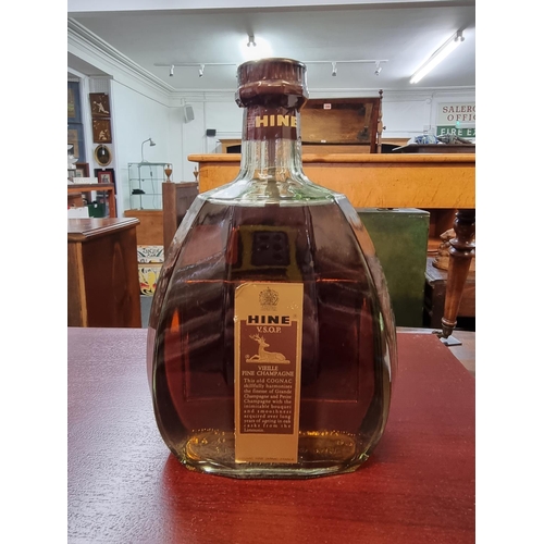 10 - A 1 litre bottle of Hine VSOP Cognac, 1980s bottling.