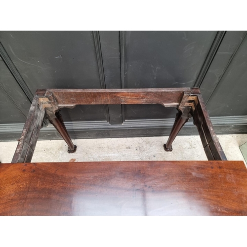 1235 - A good 19th century carved mahogany concertina action tea table, probably Irish, 91cm wide.... 