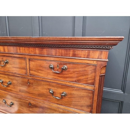 1259 - A George III mahogany chest on chest, 112cm wide.