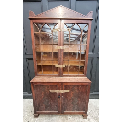 1264 - A George IV mahogany bookcase, 108.5cm wide.