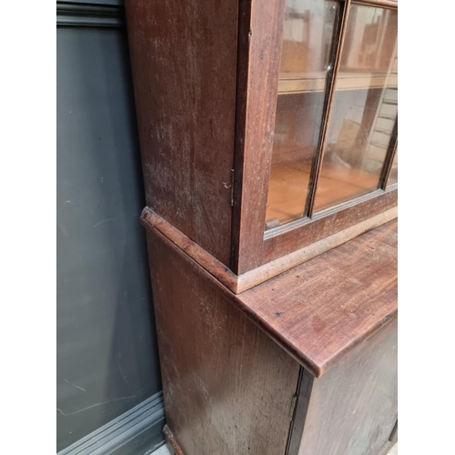 1264 - A George IV mahogany bookcase, 108.5cm wide.