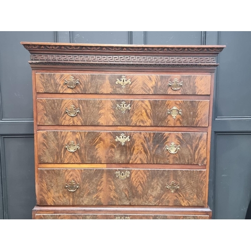 1265 - An antique mahogany chest on chest, 112cm wide, (restorations and alterations).... 