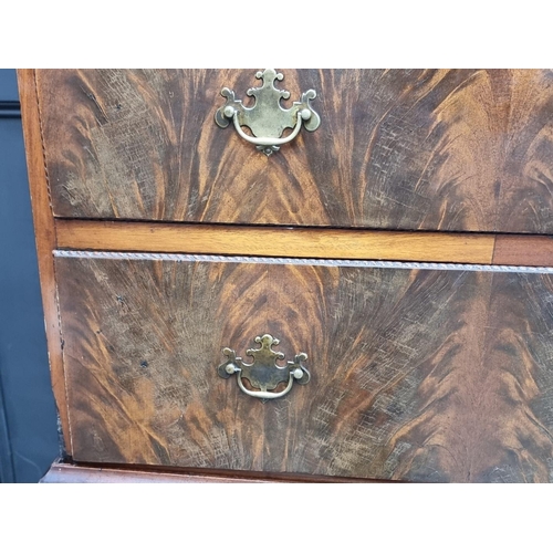 1265 - An antique mahogany chest on chest, 112cm wide, (restorations and alterations).... 