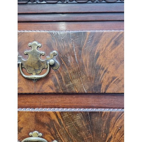 1265 - An antique mahogany chest on chest, 112cm wide, (restorations and alterations).... 