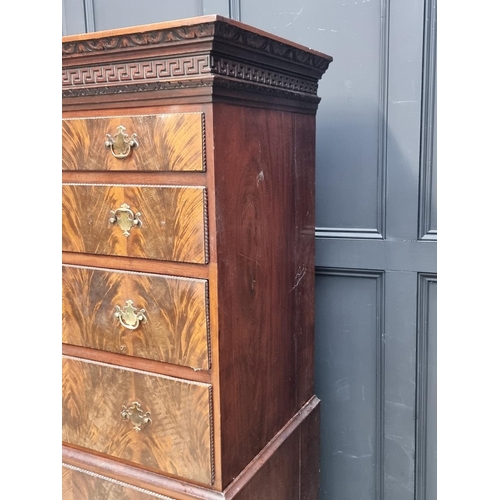 1265 - An antique mahogany chest on chest, 112cm wide, (restorations and alterations).... 