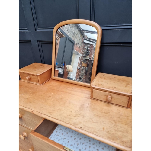 1299 - A Victorian pine mirror back chest, 105cm wide.