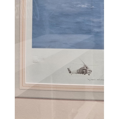 1337 - David Shepherd, 'The Ark Royal Turning into Wind', signed and numbered 847/850, blindstamped, colour... 