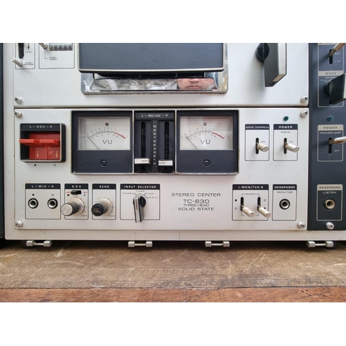 1367 - A Sony Stereo Tape Recorder TC-630, with instruction manual; and DR-7 headphones.