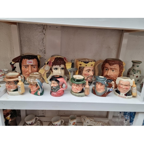 1344 - Ten Royal Doulton character jugs, to include four from 'The Star-Crossed Lovers' collection. (10)... 