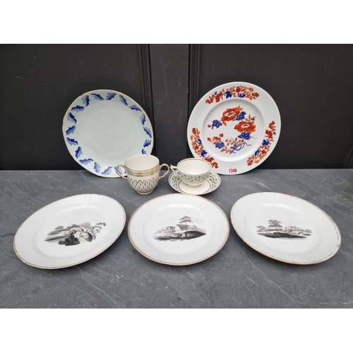 1346 - A group of 19th century English porcelain, to include Chamberlains Worcester. ... 