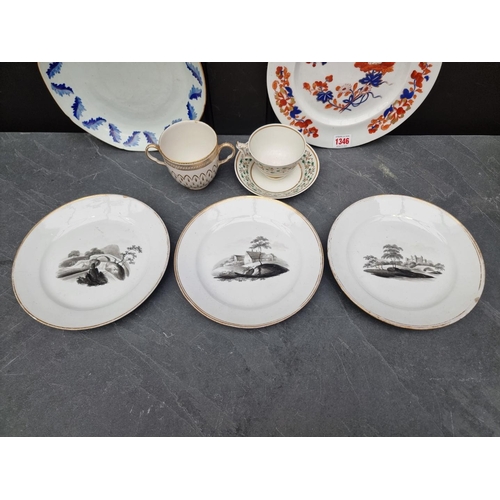 1346 - A group of 19th century English porcelain, to include Chamberlains Worcester. ... 