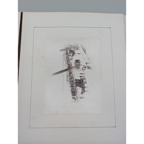 102 - WORTHING'S JUBILEE CELEBRATION: 19th century photograph album, comprising 27 tipped in albumen-... 