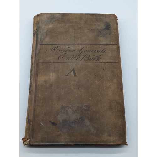 105 - RECEIVER GENERAL'S ORDER BOOK: manuscript order book belonging to Receiver General, 1826-36, in... 