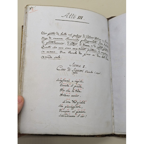 110 - UNPUBLISHED LIBRETTO: ZAFFIRA (Giuseppe, librettist): 'L'ultimo Faliero, Melodramma in 3 Atti.1873..... 