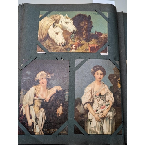 113 - POSTCARD ALBUMS: a group of 5 albums, containing approx 750 vintage postcards, mixed subjects i... 