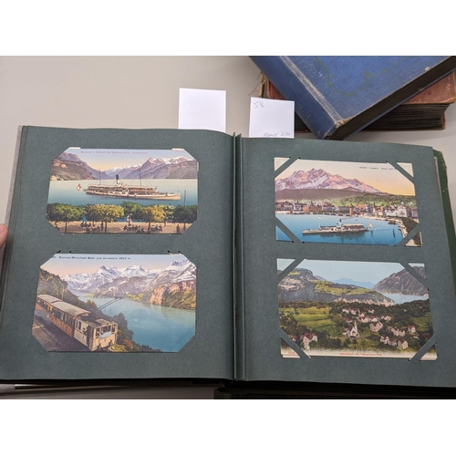 113 - POSTCARD ALBUMS: a group of 5 albums, containing approx 750 vintage postcards, mixed subjects i... 