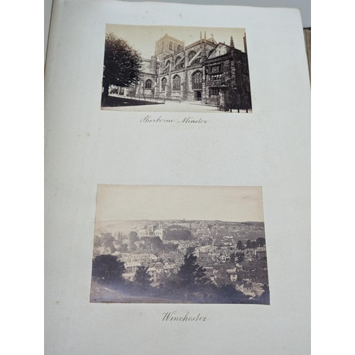 117 - PHOTOGRAPH ALBUM: 19th century album containing c.140 albumen-print photographs, broad range of... 