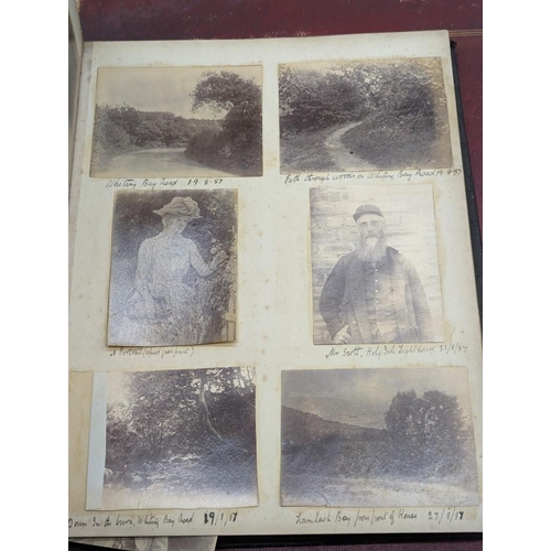 118 - PHOTOGRAPH ALBUMS: album of approx 230+ albumen-print photographs, 1880s period, chiefly Scotti... 