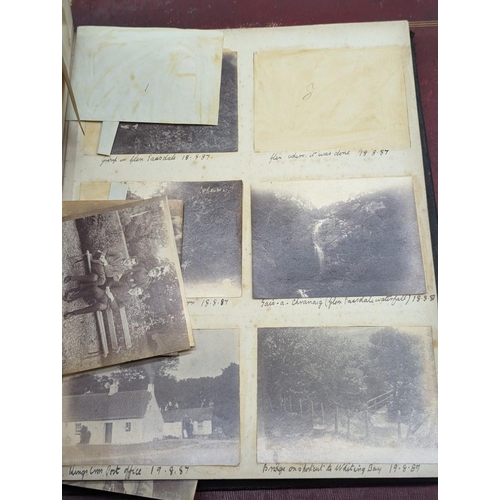 118 - PHOTOGRAPH ALBUMS: album of approx 230+ albumen-print photographs, 1880s period, chiefly Scotti... 