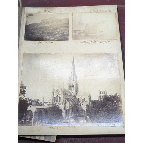 118 - PHOTOGRAPH ALBUMS: album of approx 230+ albumen-print photographs, 1880s period, chiefly Scotti... 