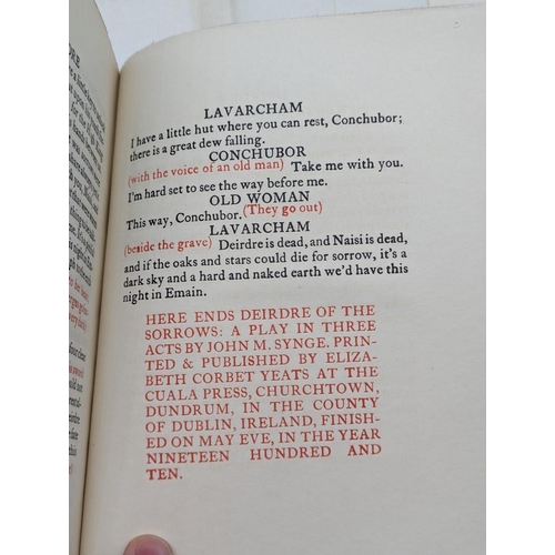 12 - CUALA PRESS: SYNGE (J M): 'Deirdre of the Sorrows; a Play..': Churchtown, Cuala Press, 1910. FI... 