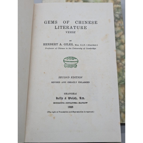 120 - GILES (Herbert): 'Gems of Chinese Literature...': Shanghai, Kelly & Walsh, 1923: 2nd editio... 